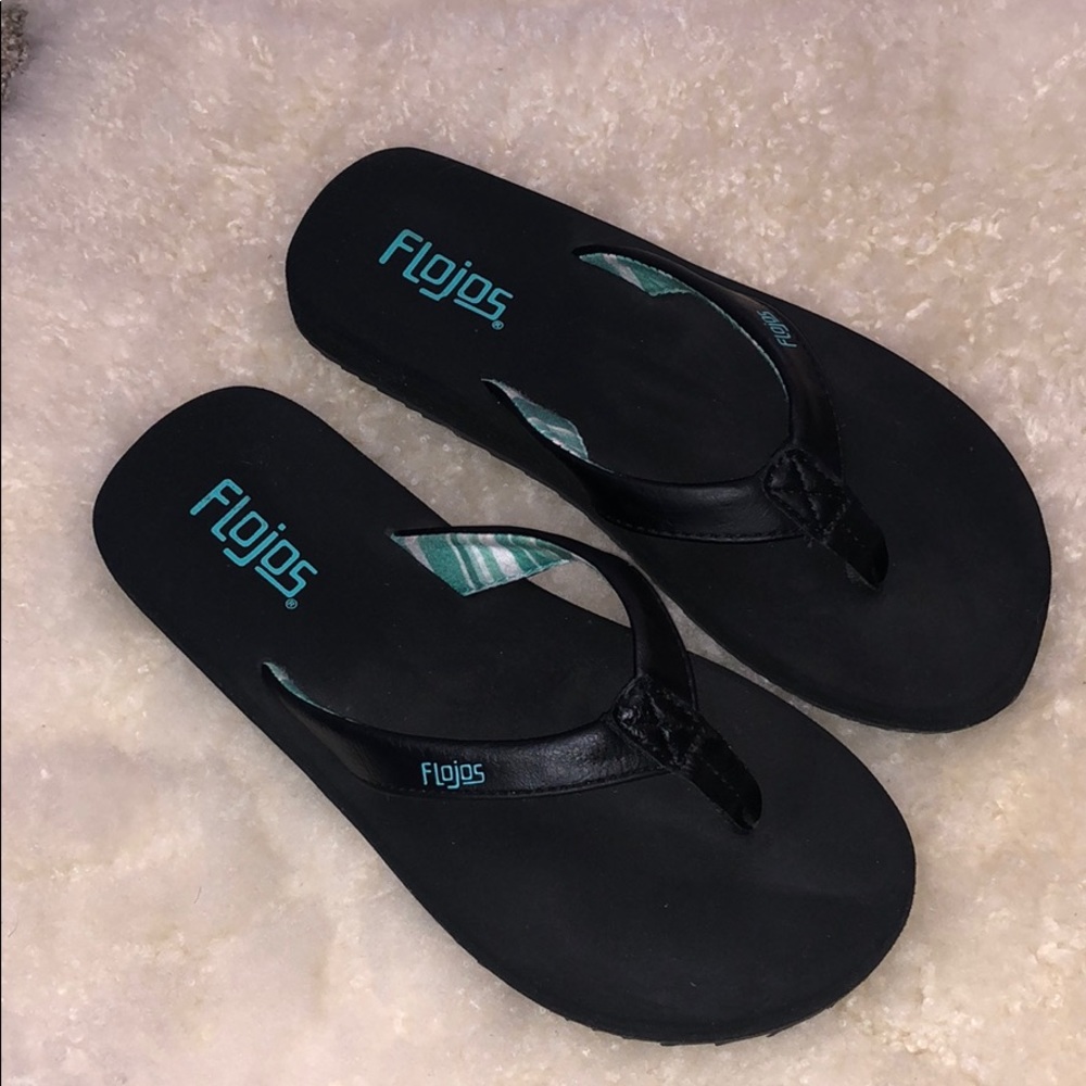 SOLD. Flojos Women’s Black Sandals